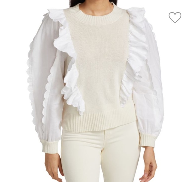 NWT Sea New York Ruffle Combo Sweater - Picture 1 of 13